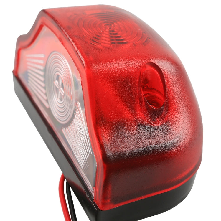 2pcs MK-198 3LED Van / Truck / Trailer White Light License Plate Lamp(Red) - License Plate Lights by PMC TechLife | Online Shopping South Africa | PMC TechLife | Buy Now Pay Later Mobicred