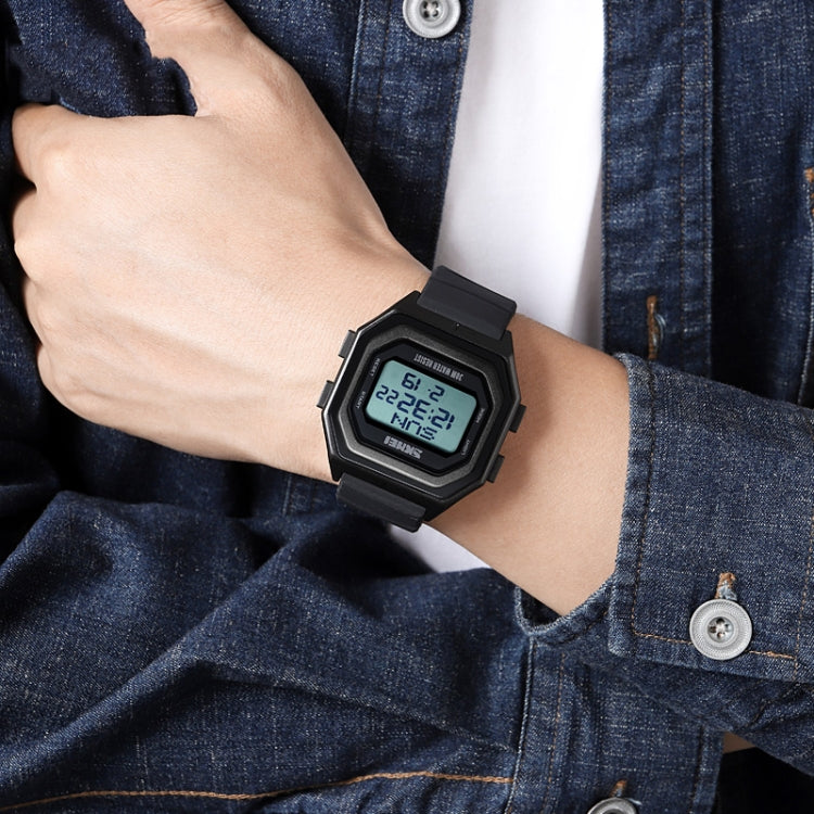 SKMEI 1875 Men Outdoor Electronic Watch Timing Multi-Functional Watch, Style: Steel Band White Machine - free shipping - PMC TechLife - Order now!