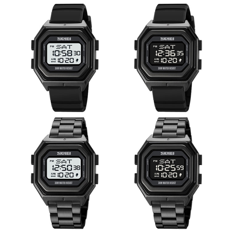 SKMEI 1875 Men Outdoor Electronic Watch Timing Multi-Functional Watch, Style: Steel Band Black Machine - free shipping - PMC TechLife - Order now!
