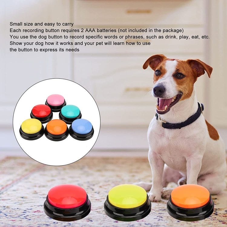 Pet Communication Button Dog Vocal Box Recording Vocalizer, Style: Recording Model(Orange) - Training Aids by PMC TechLife | Online Shopping South Africa | PMC TechLife | Buy Now Pay Later Mobicred