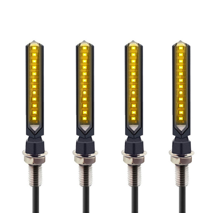 MK-229 4pcs Motorcycle 12LED Flowing Water Turning Light(Yellow) - Turn Signal by PMC TechLife | Online Shopping South Africa | PMC TechLife | Buy Now Pay Later Mobicred