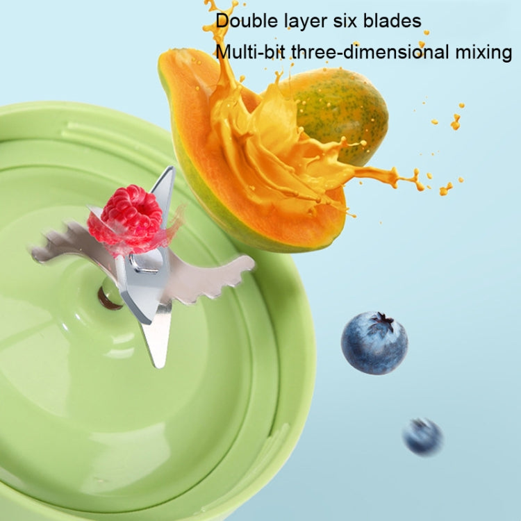 Bingo Mini Portable Juicer Home 6 Knife Head Charging Electric Juice Cup(Macaron Pink) - free shipping - PMC TechLife - Order now!