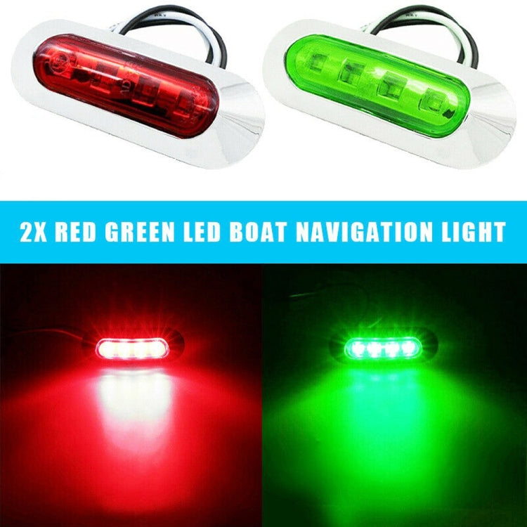 1pair MK-234 12V Yacht Ships 4LED Navigation Lights Red And Green Signal Light(Red+Green) - free shipping - PMC TechLife - Order now!