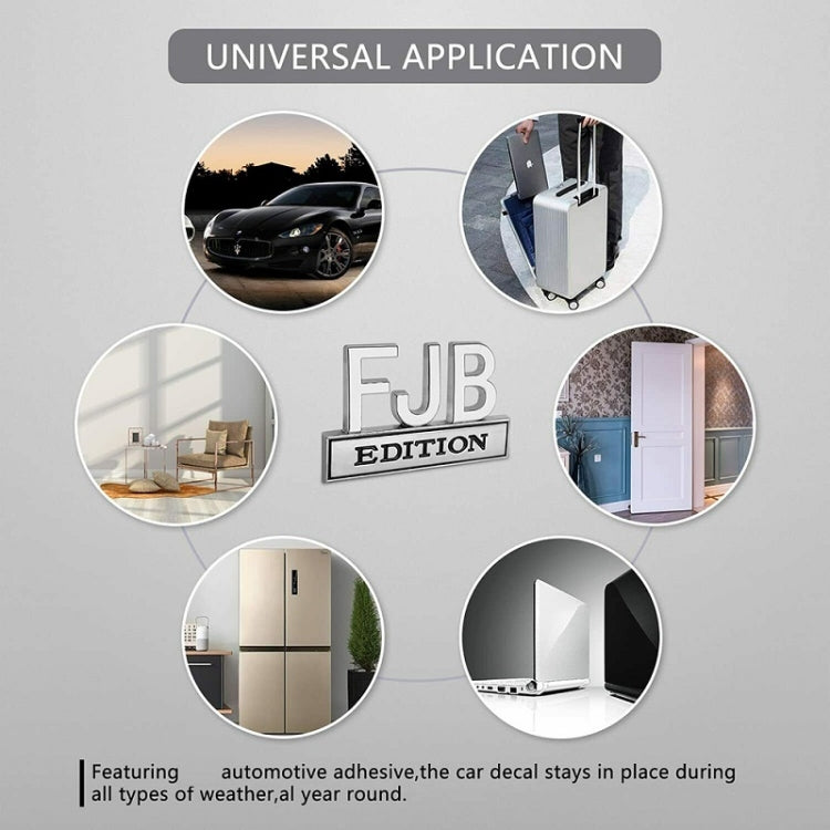 5pcs Car Body Rear Modification Plate Label(Silver Red) - Decorative Sticker by PMC Jewellery | Online Shopping South Africa | PMC Jewellery | Buy Now Pay Later Mobicred