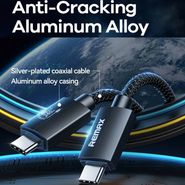 Remax  RC-C039  Dual USB-C / Type-C Compatible with USB4.0  240W Fast Charging Data Cable, Length:1m - USB-C & Type-C Cable by REMAX | Online Shopping South Africa | PMC TechLife | Buy Now Pay Later Mobicred