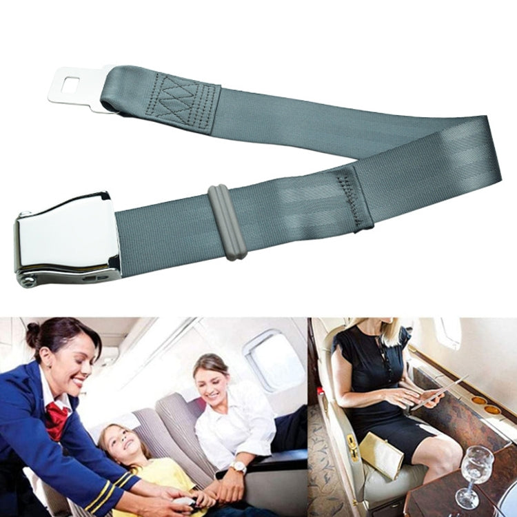Two Point Aircraft Buckle Adjustable Seat Belt Extended Band(Gray) - free shipping - PMC TechLife - Order now!