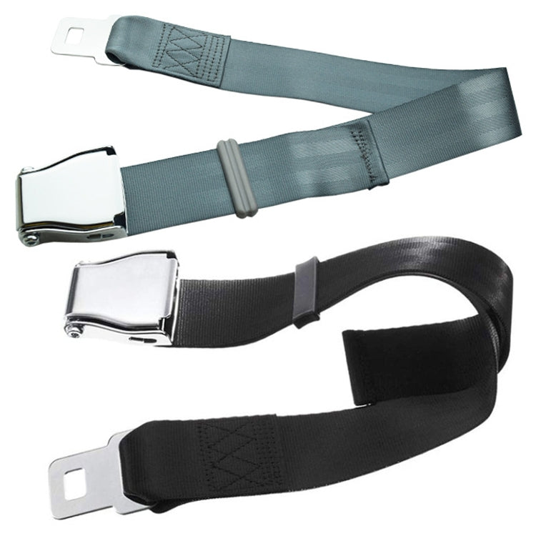 Two Point Aircraft Buckle Adjustable Seat Belt Extended Band(Gray) - free shipping - PMC TechLife - Order now!