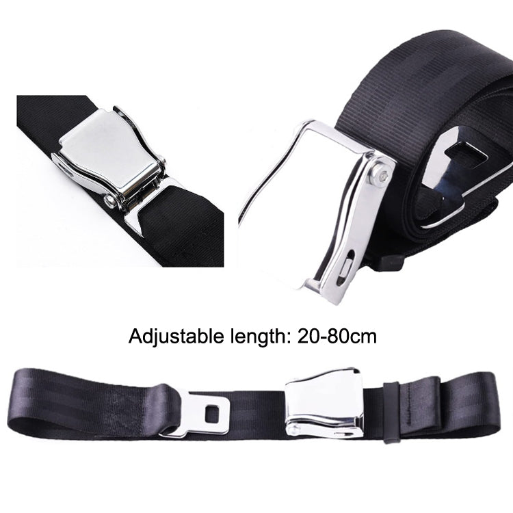 Two Point Aircraft Buckle Adjustable Seat Belt Extended Band(Gray) - free shipping - PMC TechLife - Order now!