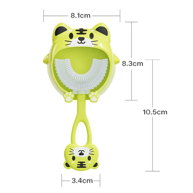 S8 2pcs Children Cartoon Animal Manual U-shaped Silicone Toothbrush for 2-12 Years Old(Pink Frog) - Toothbrushes by PMC TechLife | Online Shopping South Africa | PMC TechLife | Buy Now Pay Later Mobicred