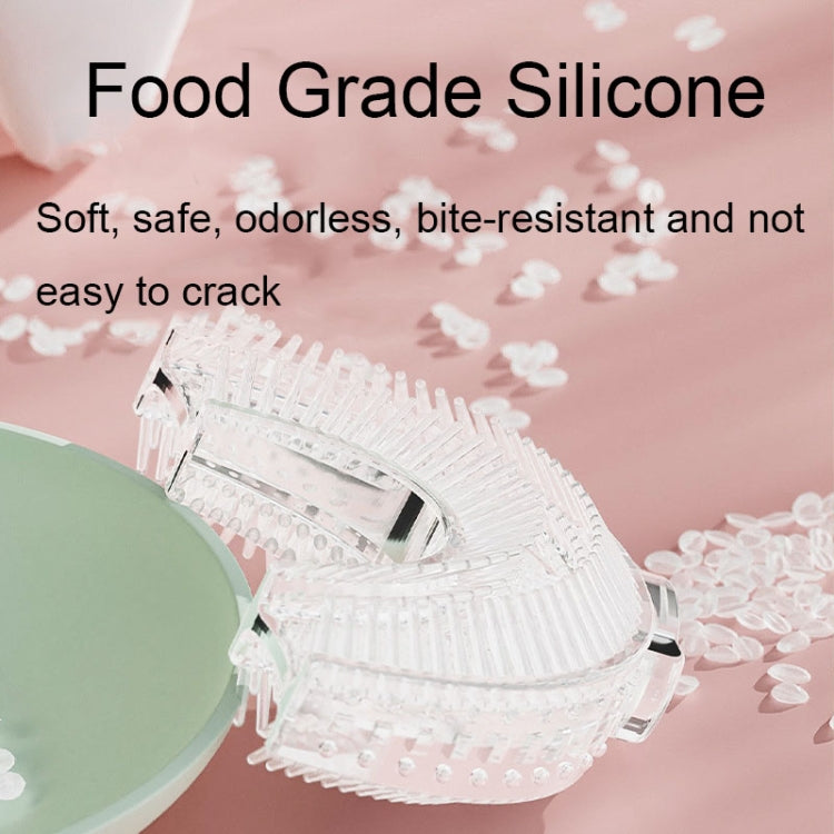 S8 2pcs Children Cartoon Animal Manual U-shaped Silicone Toothbrush for 2-12 Years Old(Blue Tiger) - Toothbrushes by PMC TechLife | Online Shopping South Africa | PMC TechLife | Buy Now Pay Later Mobicred