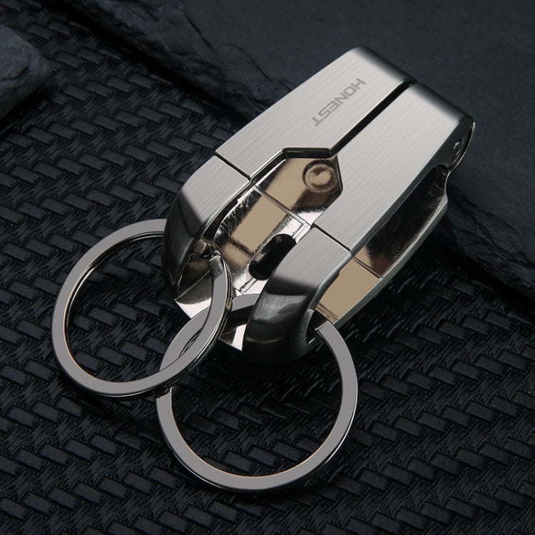 HONEST Metal Spring Clip Keychain Car Key Holder Waist Hanging Buckle(White) - free shipping - PMC Jewellery - Order now!