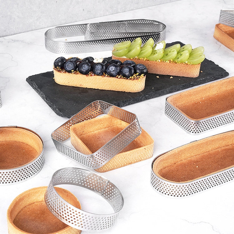 BN1006 Stainless Steel Mousse Circle Thickened Perforated Cake Mold DIY Baking Tools, Specification: Round 3.5 inches - free shipping - PMC TechLife - Order now!
