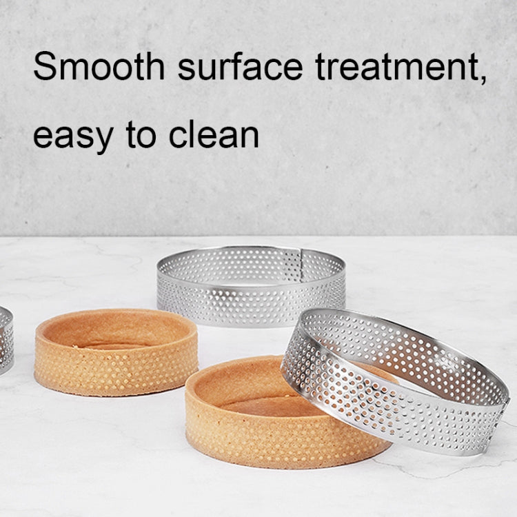 BN1006 Stainless Steel Mousse Circle Thickened Perforated Cake Mold DIY Baking Tools, Specification: Round 3.5 inches - free shipping - PMC TechLife - Order now!