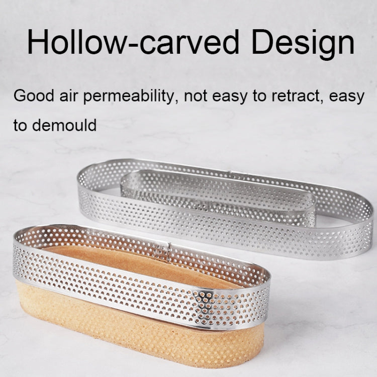 BN1006 Stainless Steel Mousse Circle Thickened Perforated Cake Mold DIY Baking Tools, Specification: Oval 7.2 inches - free shipping - PMC TechLife - Order now!