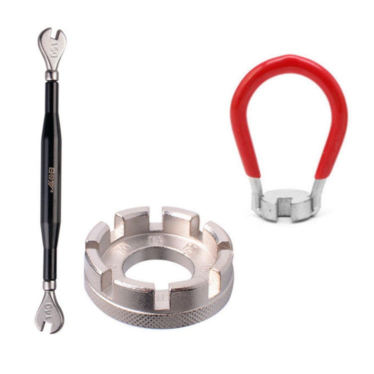 Red Wrench+Silver 8 Port+Wrench Chrome Molybdenum Steel Mountain Bike Spoke Wrench Set - Maintenance tools by PMc TechLife | Online Shopping South Africa | PMc TechLife | Buy Now Pay Later Mobicred