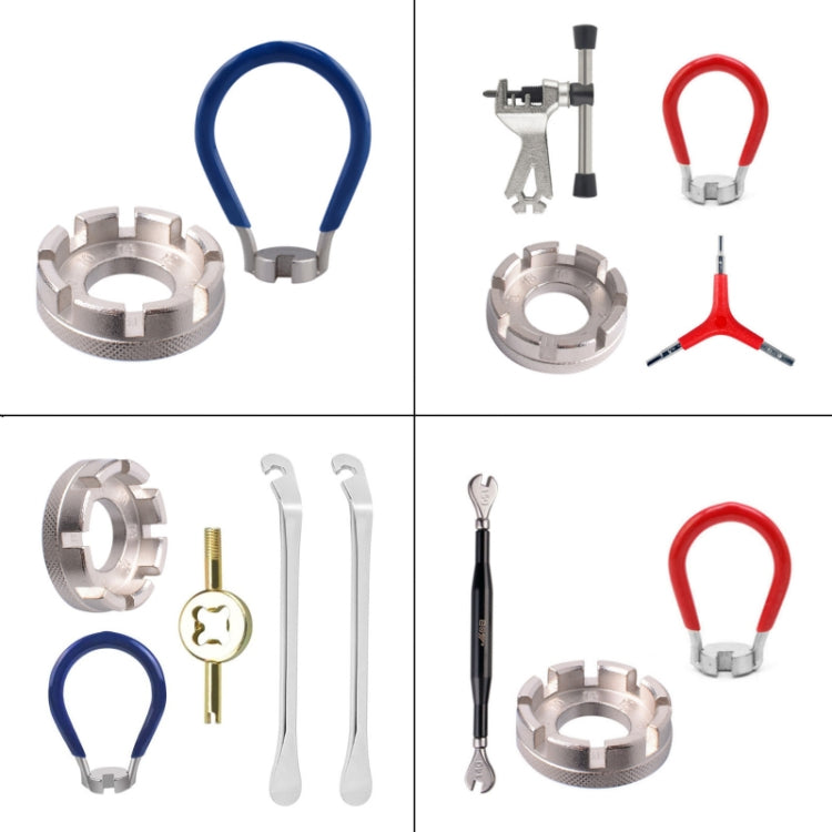 Red Wrench+Silver 8 Port+Wrench Chrome Molybdenum Steel Mountain Bike Spoke Wrench Set - Maintenance tools by PMc TechLife | Online Shopping South Africa | PMc TechLife | Buy Now Pay Later Mobicred