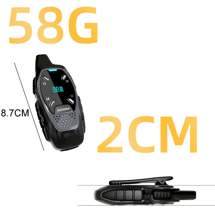 LED Display USB Charging Wireless Handheld Small Mini Walkie Talkie(Grey) - Handheld Walkie Talkie by PMC TechLife | Online Shopping South Africa | PMC TechLife | Buy Now Pay Later Mobicred
