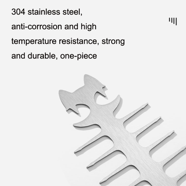 Outdoor Fish Bone Barbecue Steak 304 Stainless Steel Barbecue Stick(Cat Face Style) - Cookwares & Tablewares by PMC TechLife | Online Shopping South Africa | PMC TechLife | Buy Now Pay Later Mobicred