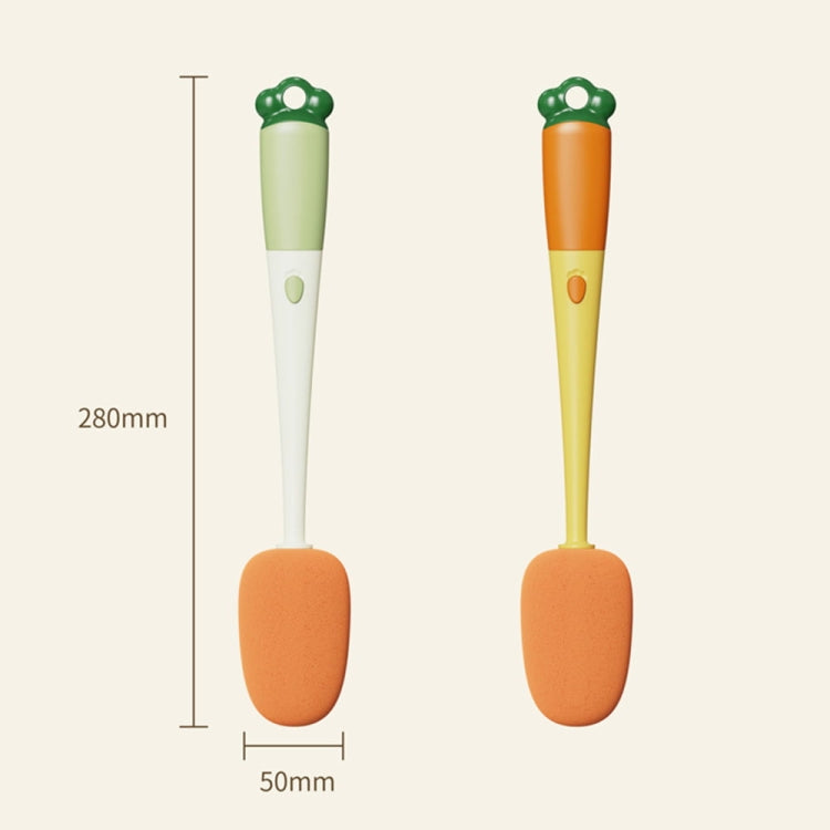 Long Handle Household Multifunctional Cup Washing Brush Carrot Shape 3 In 1 Cleaning Brush(Yellow) - Cleaning Tools by PMc TechLife | Online Shopping South Africa | PMc TechLife | Buy Now Pay Later Mobicred