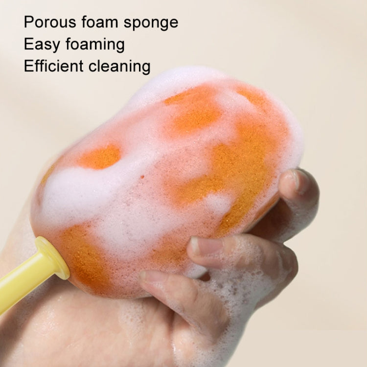 Long Handle Household Multifunctional Cup Washing Brush Carrot Shape 3 In 1 Cleaning Brush(Yellow) - Cleaning Tools by PMc TechLife | Online Shopping South Africa | PMc TechLife | Buy Now Pay Later Mobicred