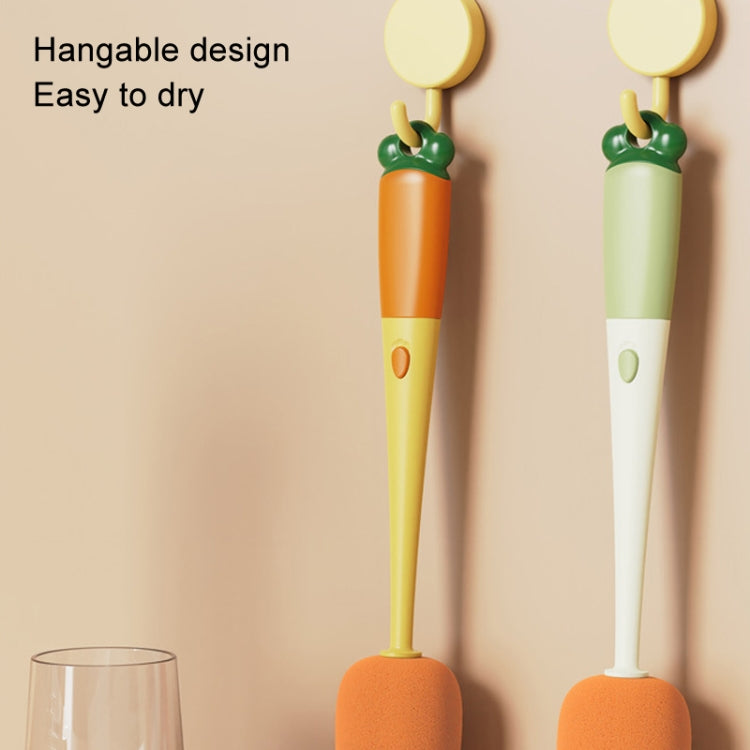 Long Handle Household Multifunctional Cup Washing Brush Carrot Shape 3 In 1 Cleaning Brush(Yellow) - Cleaning Tools by PMc TechLife | Online Shopping South Africa | PMc TechLife | Buy Now Pay Later Mobicred