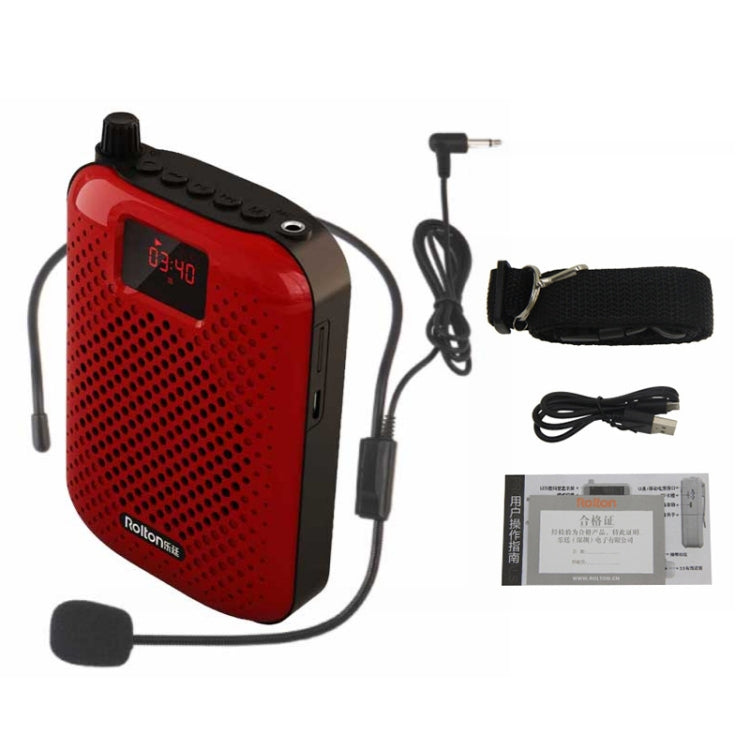 Rolton K500 Bluetooth Audio Speaker Megaphone Voice Amplifier Support FM TF Recording(Red) - Microphone by Rolton | Online Shopping South Africa | PMC TechLife | Buy Now Pay Later Mobicred