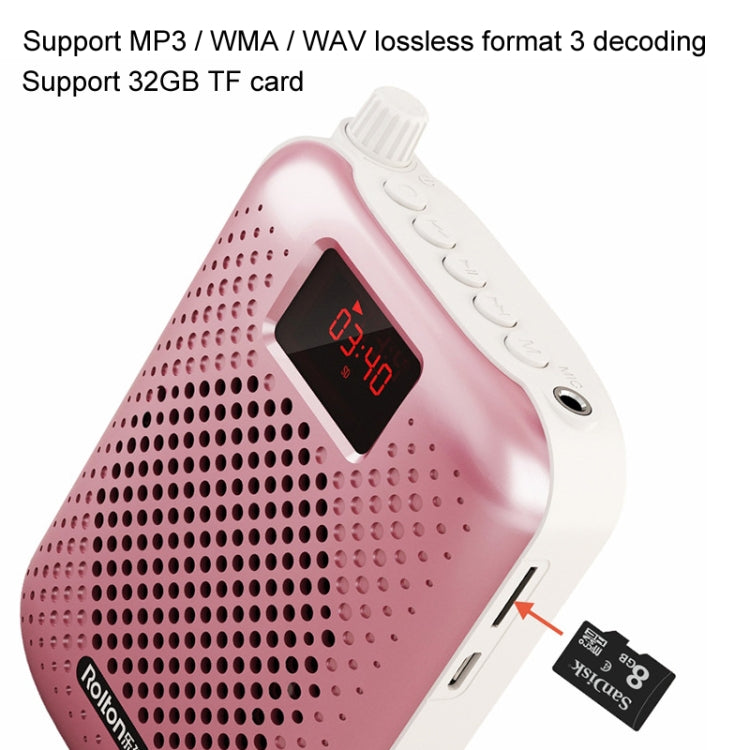 Rolton K500 Bluetooth Audio Speaker Megaphone Voice Amplifier Support FM TF Recording(Red) - Microphone by Rolton | Online Shopping South Africa | PMC TechLife | Buy Now Pay Later Mobicred