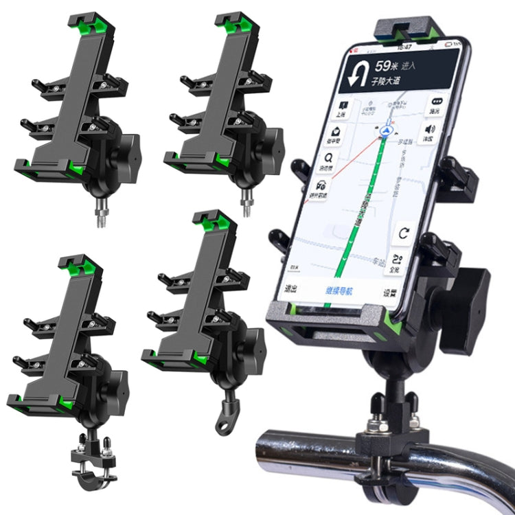 A02 Motorcycle Mobile Phone Navigation Bracket Car Riding Anti-shock Aluminum Alloy Rack(Rearview Mirror Model) - Holder by PMC TechLife | Online Shopping South Africa | PMC TechLife | Buy Now Pay Later Mobicred