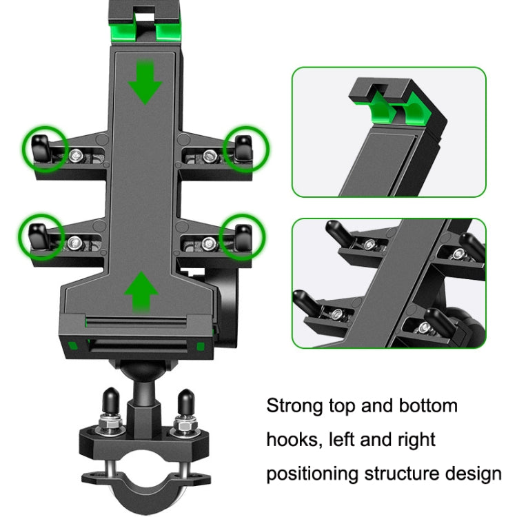 A02 Motorcycle Mobile Phone Navigation Bracket Car Riding Anti-shock Aluminum Alloy Rack(Car Handlebar Model) - free shipping - PMC TechLife - Order now!