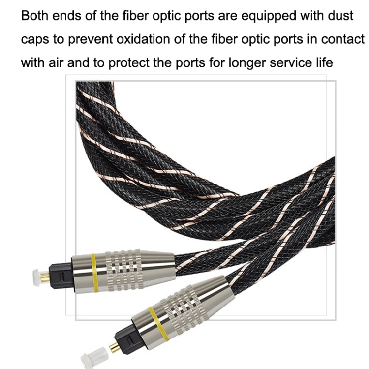 EMK HB/A6.0 SPDIF Interface Digital High-Definition Audio Optical Fiber Cable, Length: 5m(Black White Net) - Audio Optical Cables by EMK | Online Shopping South Africa | PMC TechLife | Buy Now Pay Later Mobicred