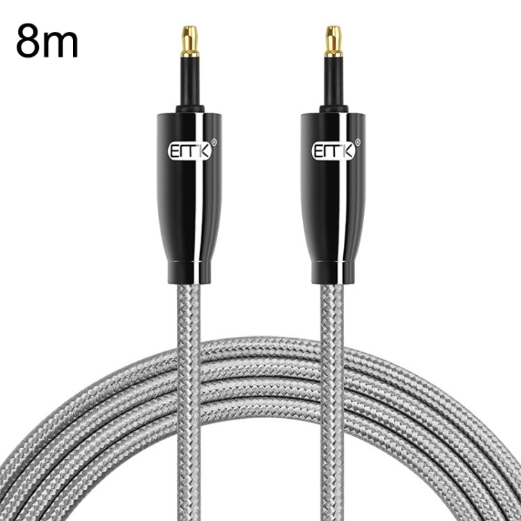 EMK QH4.0 Mini Toslink 3.5mm Interface SPDIF Audio Fiber Optical, Length: 8m(Black) - free shipping - PMC Jewellery - Order now!