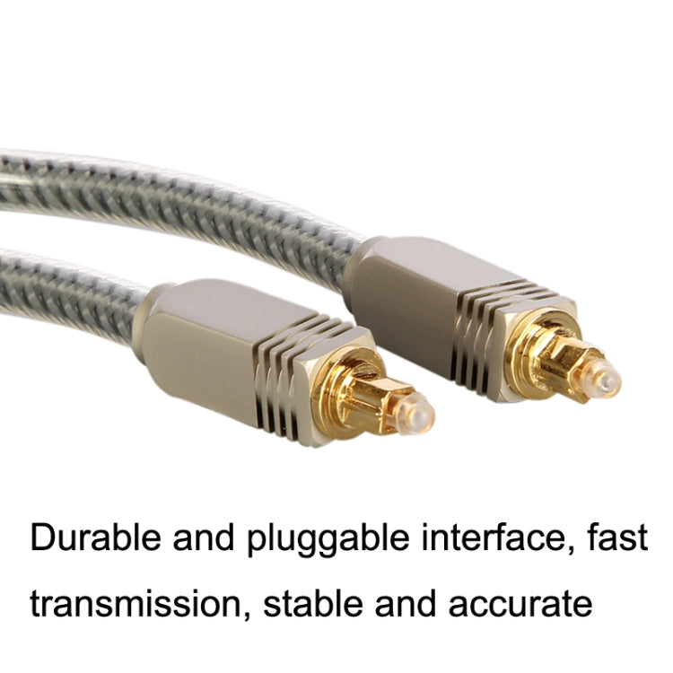 EMK YL/B Audio Digital Optical Fiber Cable Square To Square Audio Connection Cable, Length: 30m(Transparent Gray) - free shipping - PMC Jewellery - Order now!