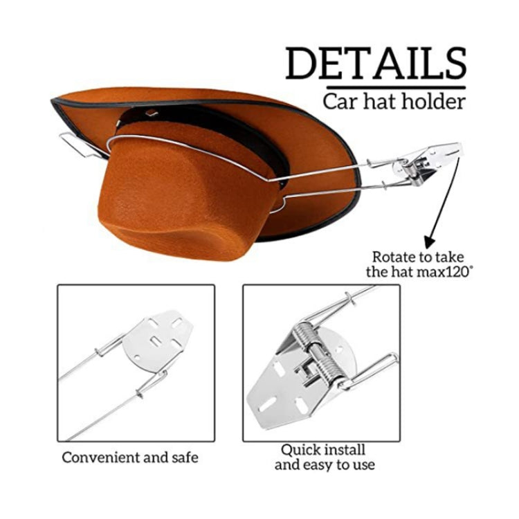 Car Stainless Steel Hat Storage Bracket - Stowing Tidying by PMC TechLife | Online Shopping South Africa | PMC TechLife | Buy Now Pay Later Mobicred