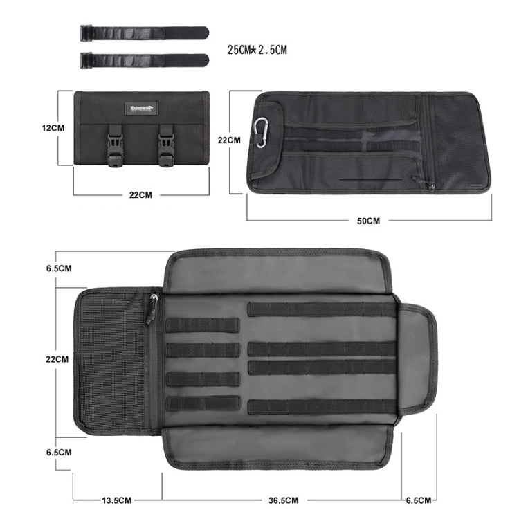 Rhinowalk MT103 Motorcycle Maintenance Tool Storage Bag Portable Repair Kit Bag(Black) - free shipping - PMC TechLife - Order now!