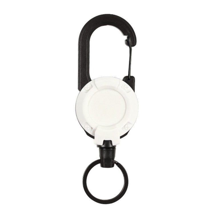 Backpack Carabiner Plastic Retractable Pull Badge Reel, Color: White- Fiber Rope - Hooks by PMC TechLife | Online Shopping South Africa | PMC TechLife | Buy Now Pay Later Mobicred
