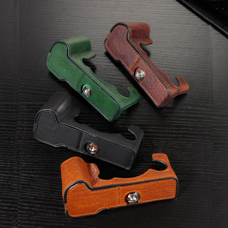 For FUJIFILM X-T5 Camera Cowhide Bag Anti-scratch Protective Case Base Cover(Black) - Leather Bag by PMC TechLife | Online Shopping South Africa | PMC TechLife | Buy Now Pay Later Mobicred