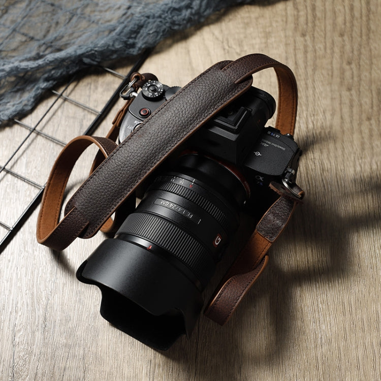 Outdoor Photography Cowhide Leather Camera Shoulder Hanging Neck Winding Strap, Spec: Pure Leather (Black) - Camera Strap by PMC TechLife | Online Shopping South Africa | PMC TechLife | Buy Now Pay Later Mobicred