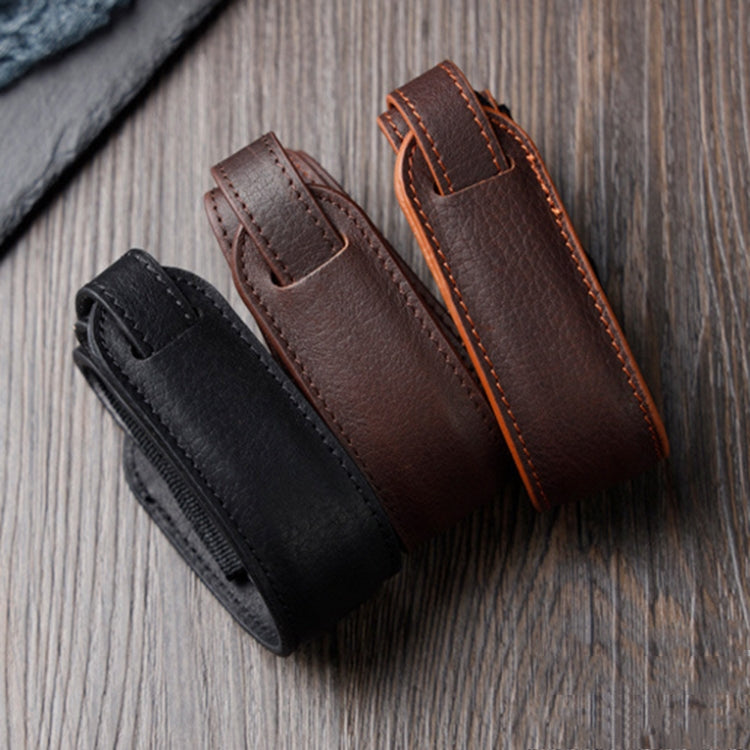 Outdoor Photography Cowhide Leather Camera Shoulder Hanging Neck Winding Strap, Spec: Pure Leather (Black) - Camera Strap by PMC TechLife | Online Shopping South Africa | PMC TechLife | Buy Now Pay Later Mobicred