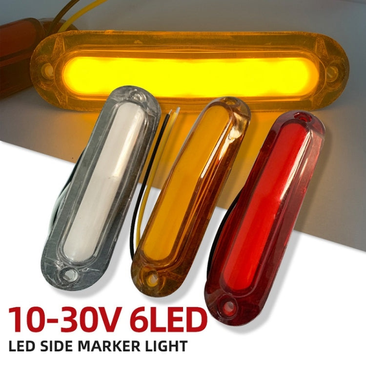 4pcs MK-162 6LED Light Guide Side Light 10-30V Trailer Side Tail Light(White) - Warning Lights by PMC TechLife | Online Shopping South Africa | PMC TechLife | Buy Now Pay Later Mobicred
