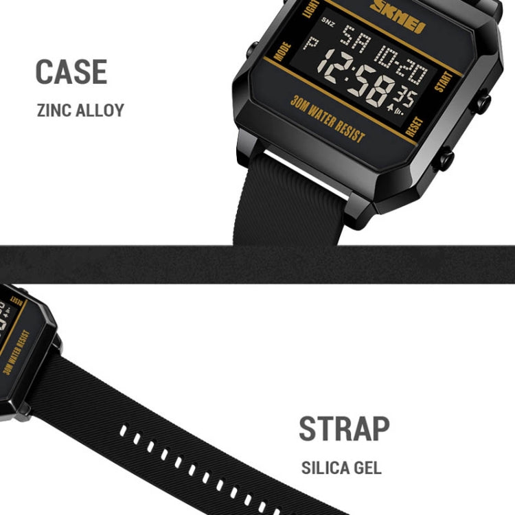 SKMEI 1848 Fashion Multifunctional Student Sports Waterproof Men Watch(Yellow) - free shipping - PMC TechLife - Order now!