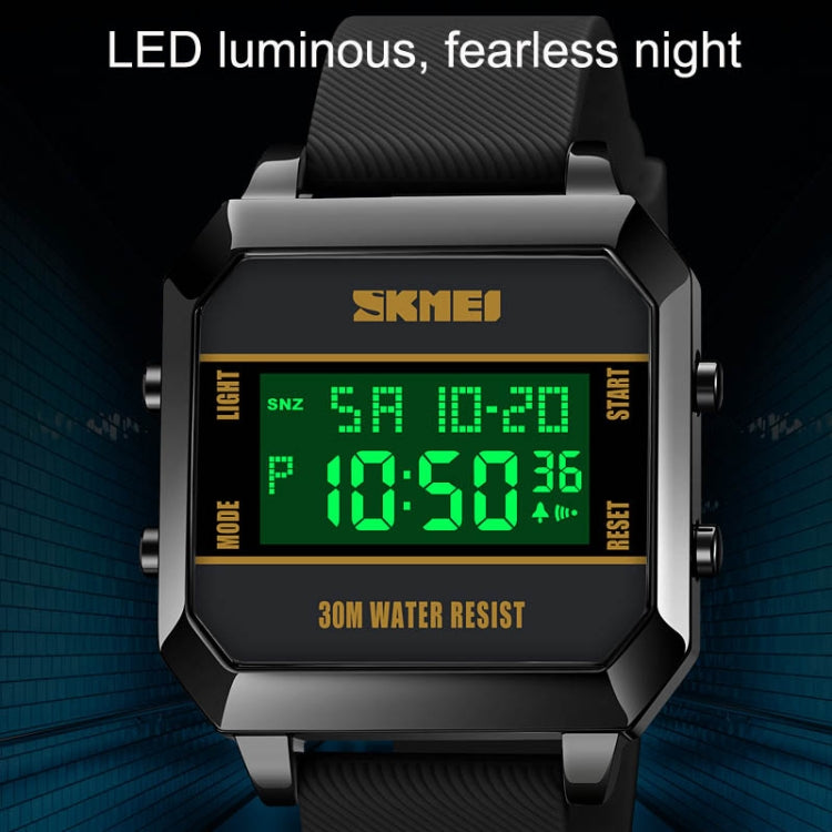 SKMEI 1848 Fashion Multifunctional Student Sports Waterproof Men Watch(Yellow) - free shipping - PMC TechLife - Order now!