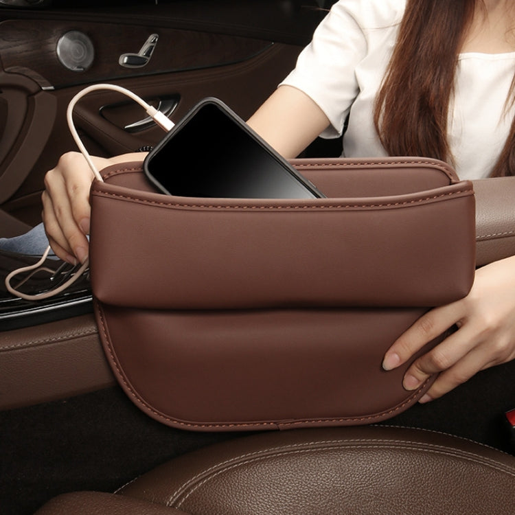 Multifunctional Car Seat Crevice Storage Box, Pattern: No Logo(Mocha brown) - Stowing Tidying by PMC TechLife | Online Shopping South Africa | PMC TechLife | Buy Now Pay Later Mobicred