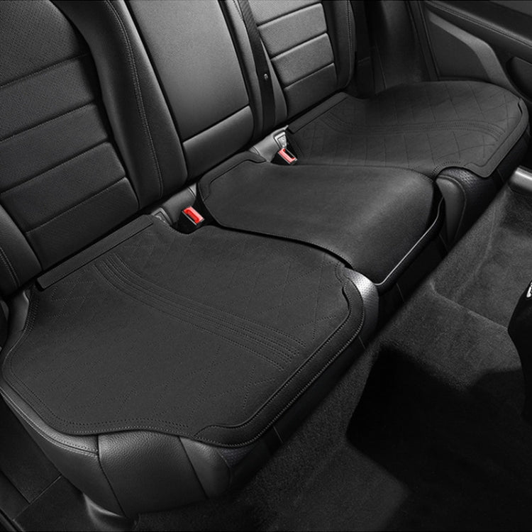 Flip-fur Car Cushion Breathable Ventilation Cushion for Four Seasons, Style: Long Rear Cushion(Black) - Seat Accessories by PMC TechLife | Online Shopping South Africa | PMC TechLife | Buy Now Pay Later Mobicred