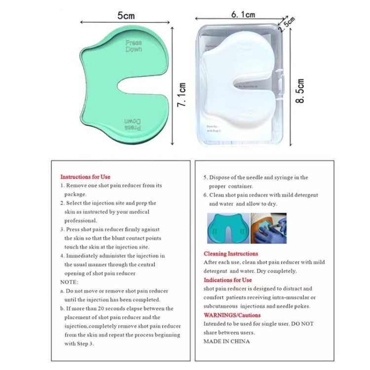 4pcs/set Injection Aid Tablet Press Firmly Can Relieve Pain Pain Blocker Device(Light Green) - free shipping - PMC TechLife - Order now!