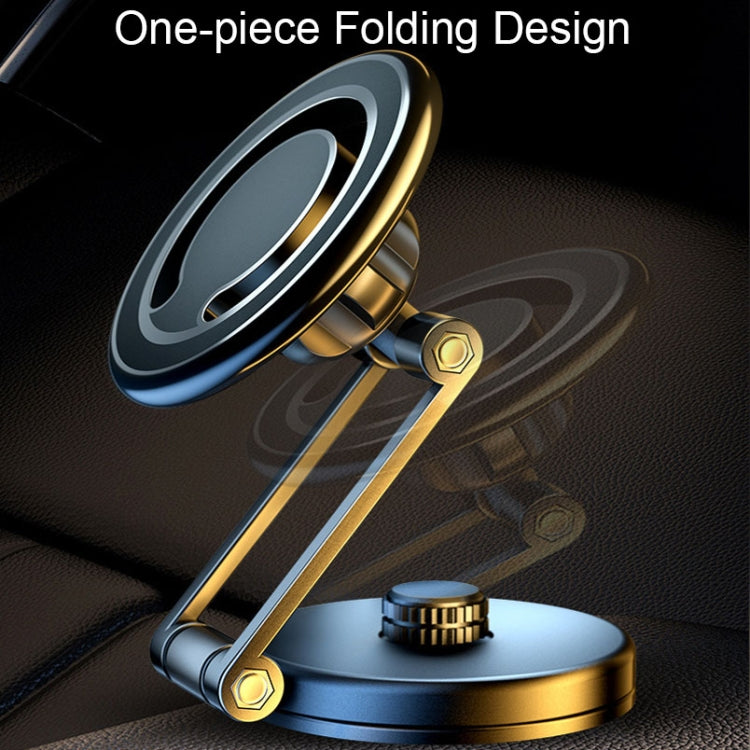D27 Car Magnetic Telescopic Folding Navigation Mobile Phone Holder(Silver) - Car Holders by PMC TechLife | Online Shopping South Africa | PMC TechLife | Buy Now Pay Later Mobicred