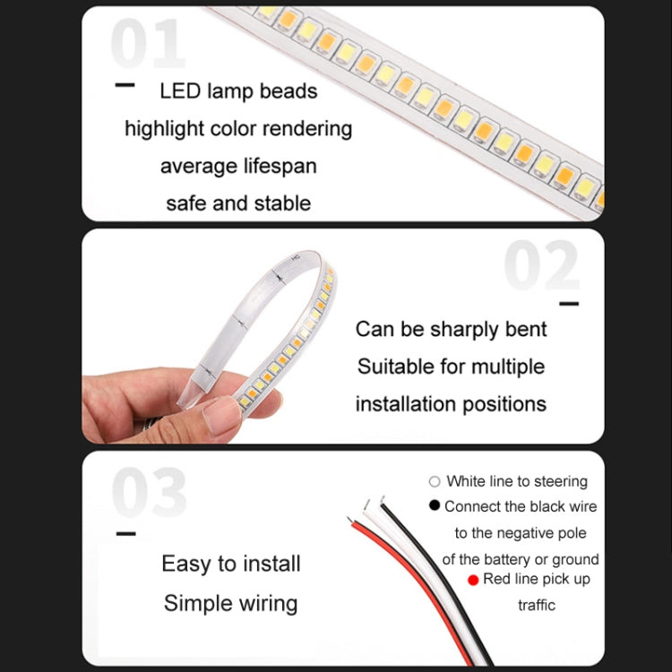 Car Rearview Mirror Decoration LED Streamer Turn Signal, Length��� 14cm A Pair - Arrow Turn Lights by PMC TechLife | Online Shopping South Africa | PMC TechLife | Buy Now Pay Later Mobicred