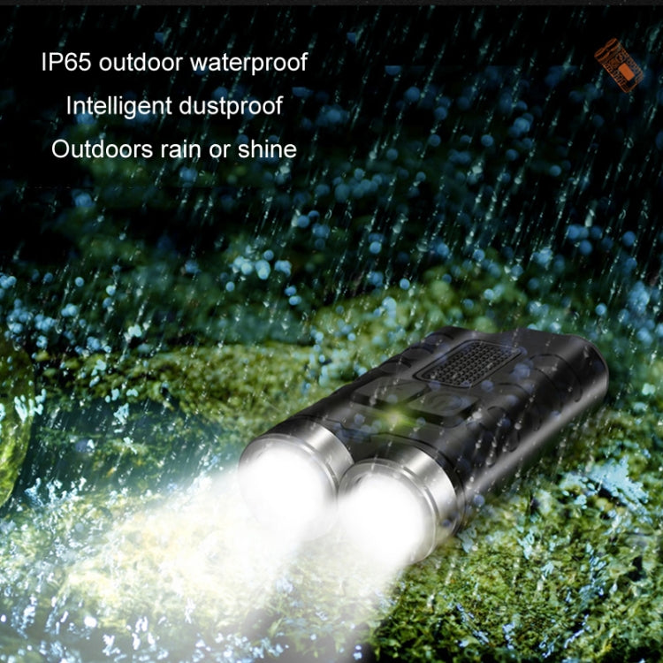 V3 Keychain Light USB Rechargeable Strong Light Mini Flashlight(Transparent Black) - Mini Flashlight by PMc TechLife | Online Shopping South Africa | PMc TechLife | Buy Now Pay Later Mobicred