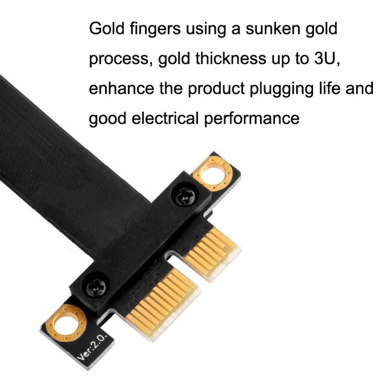 PCI-E 3.0 1X 90 Degrees Graphics Card / Wireless Network Card Extension Cable, Cable Length: 5cm - PCIE Cable by PMC TechLife | Online Shopping South Africa | PMC TechLife