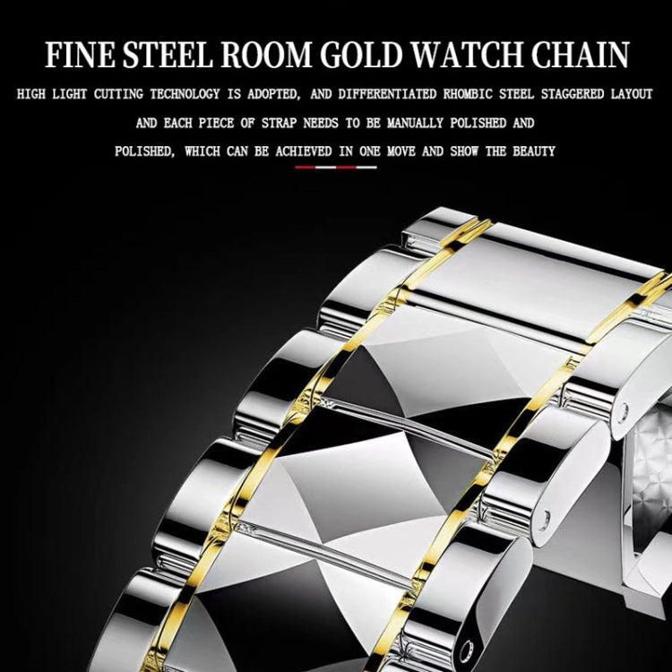 BINBOND B5552 Luminous Multifunctional Business Calendar Quartz Watch(Inter-gold-Black) - free shipping - PMC TechLife - Order now!