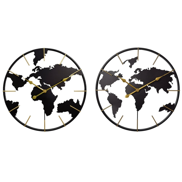 0818 3D Stereo World Map Art Wall Decoration Clock Round Wall Clock(Style 2) - Wall Clock by PMc TechLife | Online Shopping South Africa | PMc TechLife | Buy Now Pay Later Mobicred